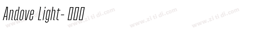 Andove Light字体转换